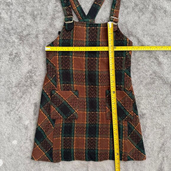 City triangles vintage 90s plaid mini dress overalls - Picture 7 of 7